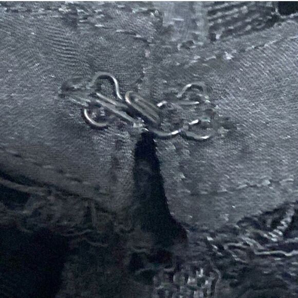 NWT Laundry by Shelli Segal Black Lace Collared Lined Top Women Size M - Picture 8 of 13